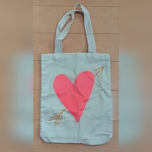 💖 Heart with Arrow Tote – Pretty in Pink & Gold! 💖